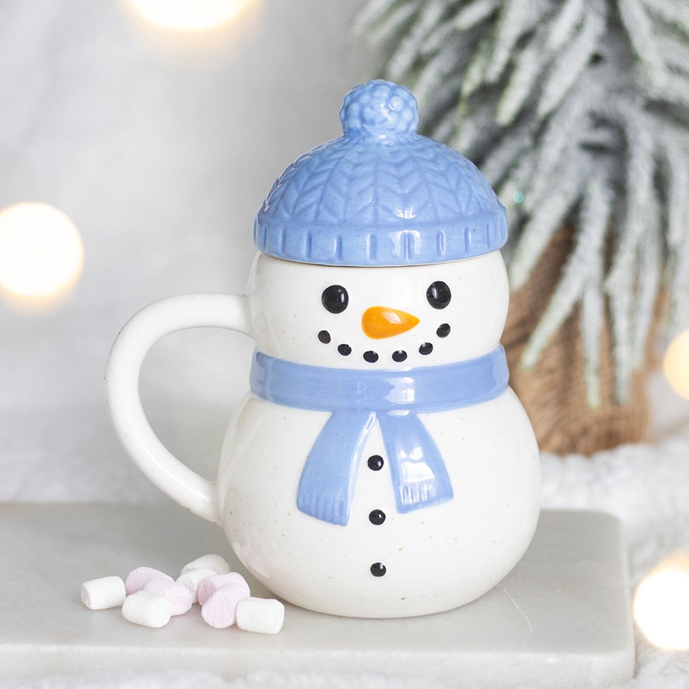 Winter Snowman Lidded Mug