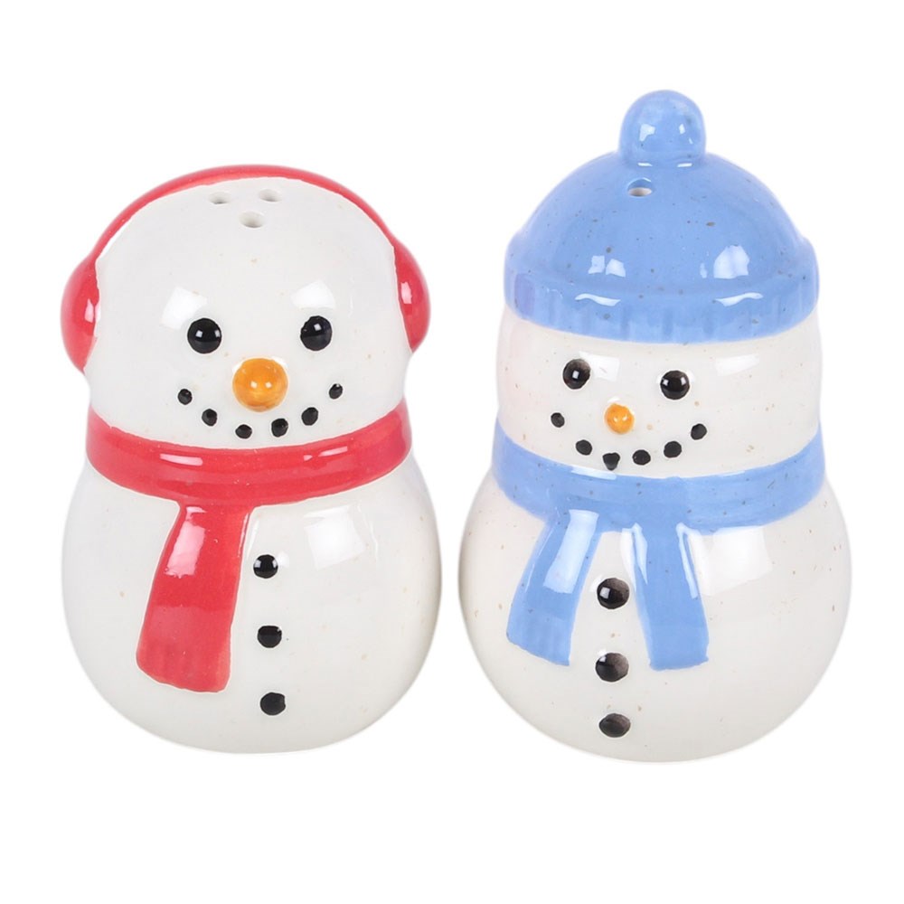 Winter Snowman Salt &amp; Pepper Shakers
