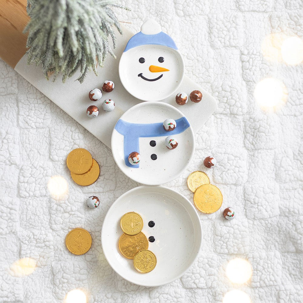 Set of 3 Winter Snowman Stacking Bowls