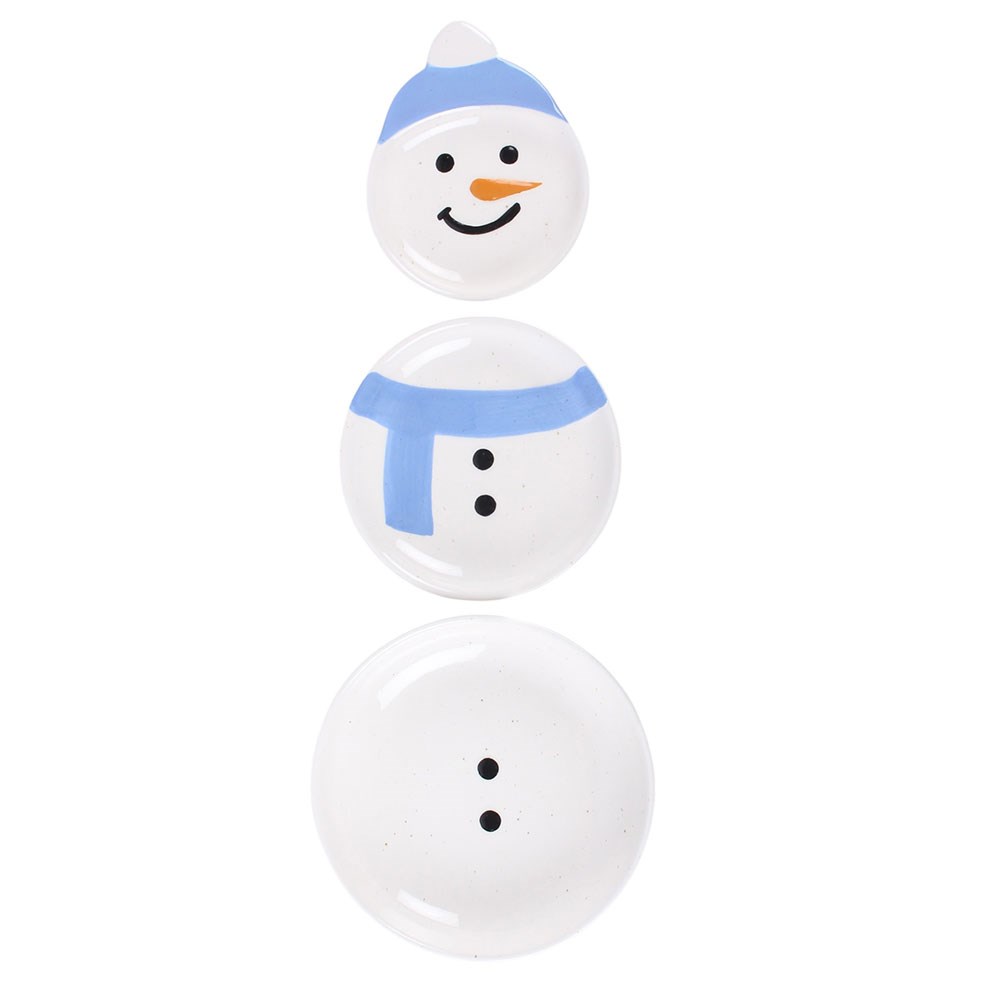 Set of 3 Winter Snowman Stacking Bowls
