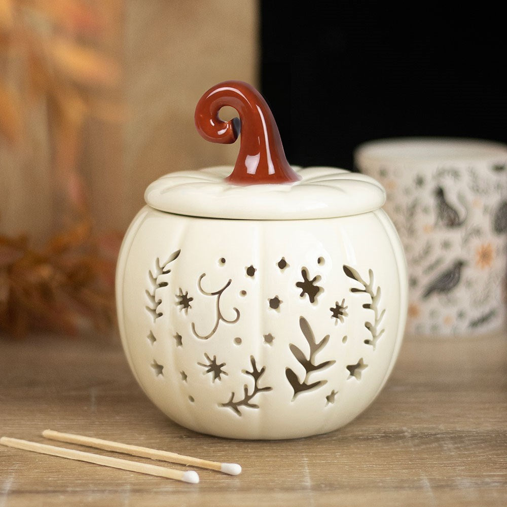 Cream Folk Pumpkin Oil Burner &amp; Wax Warmer