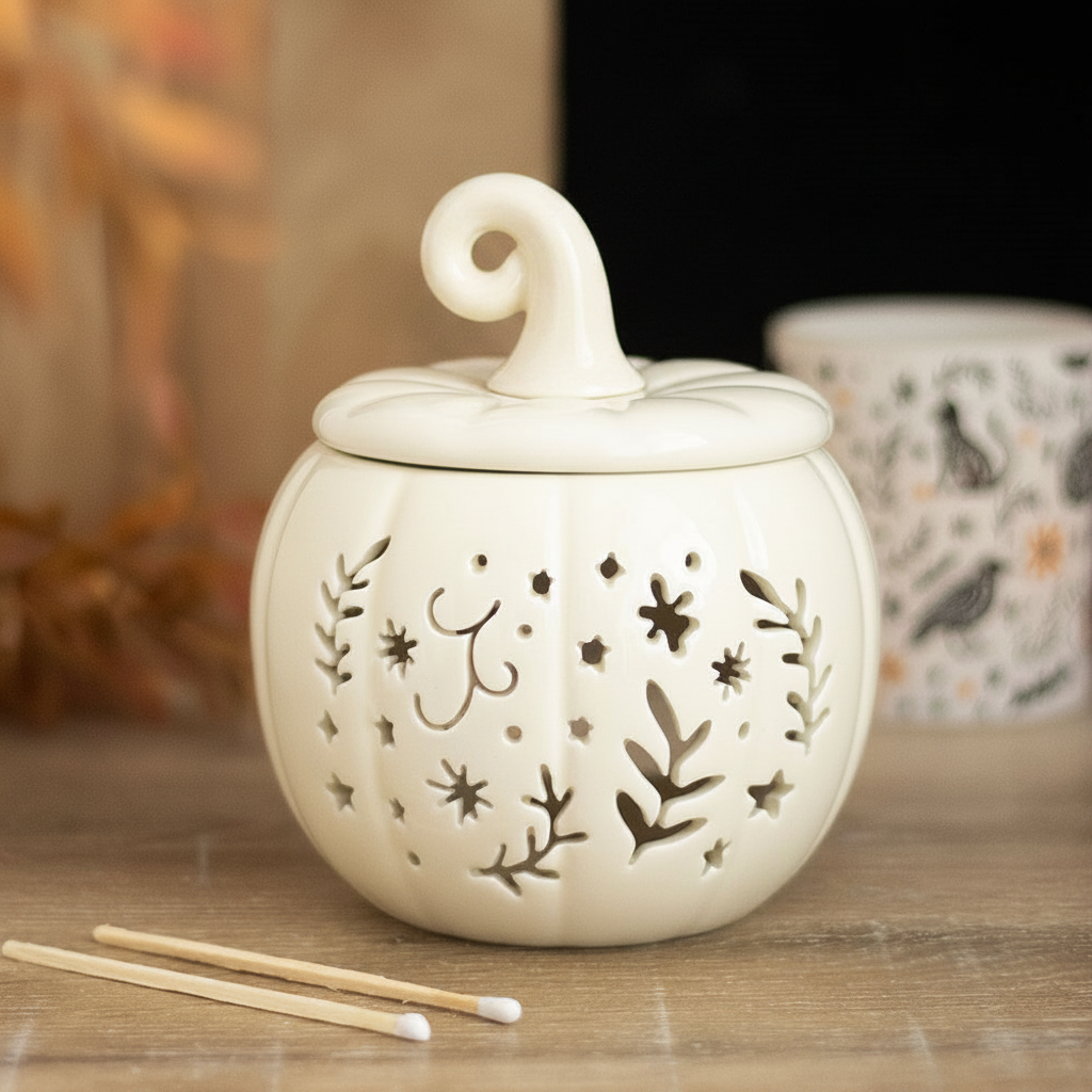 Cream Folk Pumpkin Oil Burner &amp; Wax Warmer