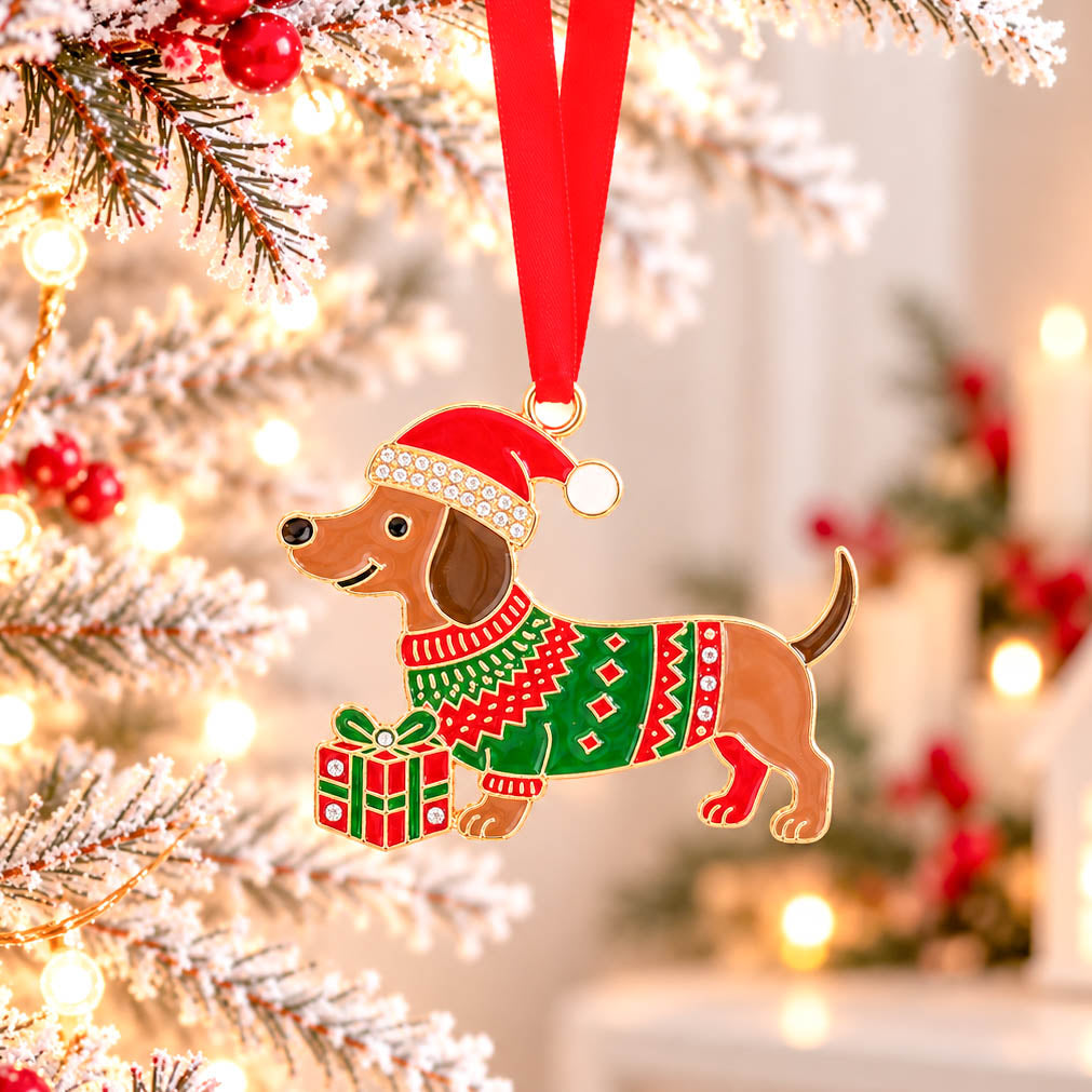 Christmas Treasures Dachsund Tree Hanger
