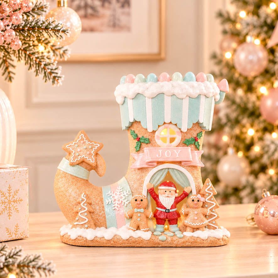 Gingerbread LED Boot House