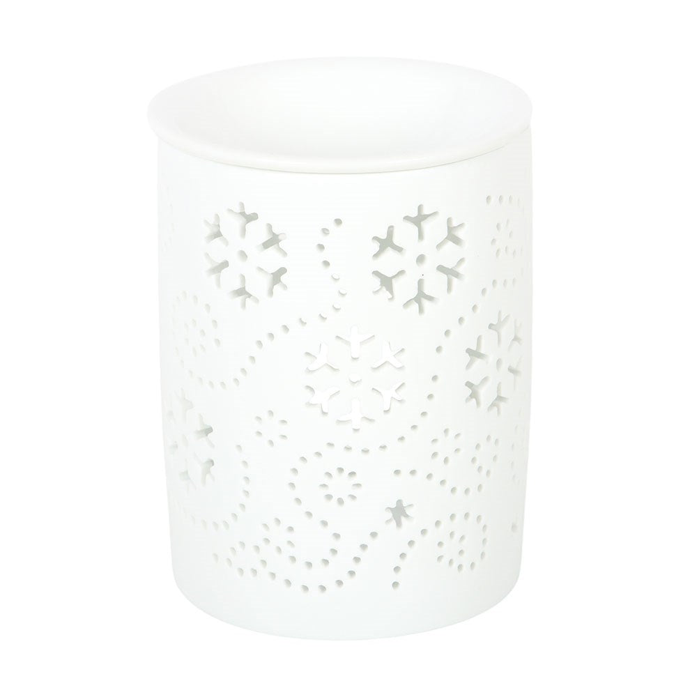 White Snowflake Cut Out Oil Burner &amp; Wax Warmer