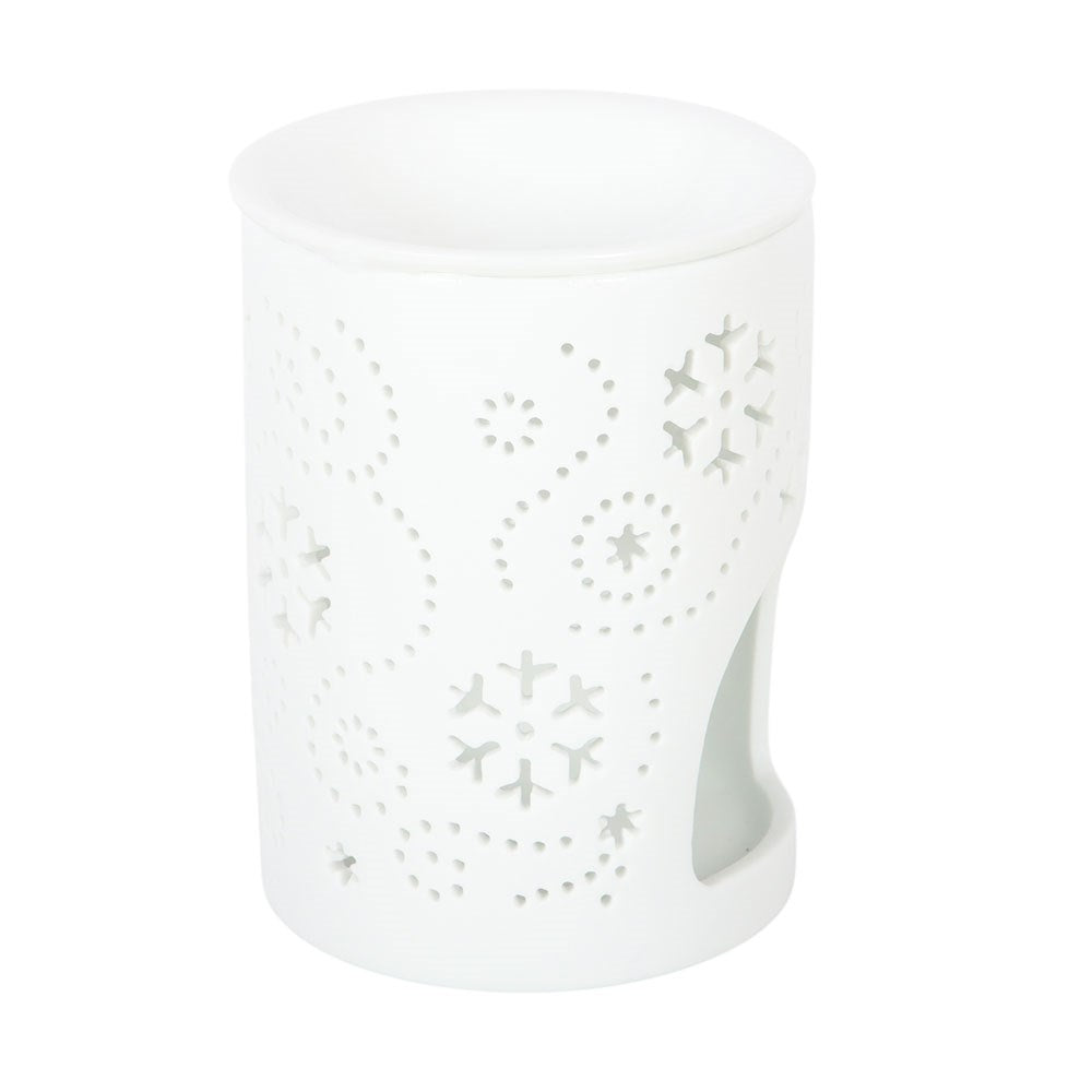 White Snowflake Cut Out Oil Burner &amp; Wax Warmer