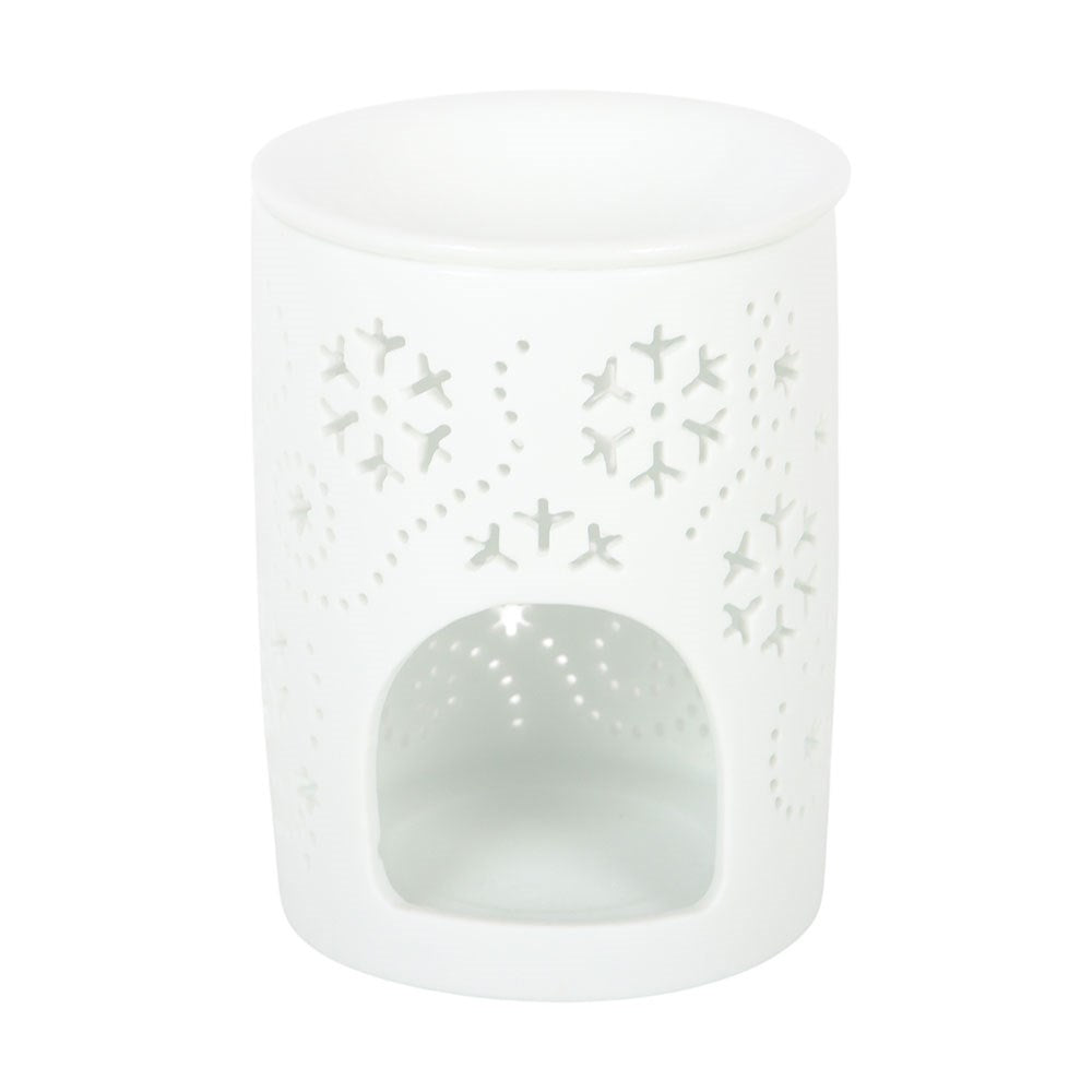 White Snowflake Cut Out Oil Burner &amp; Wax Warmer