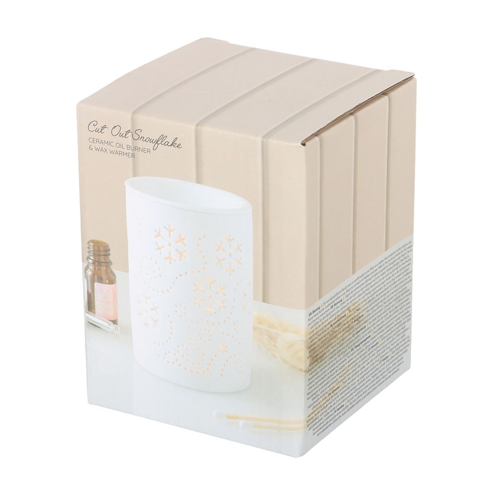 White Snowflake Cut Out Oil Burner &amp; Wax Warmer