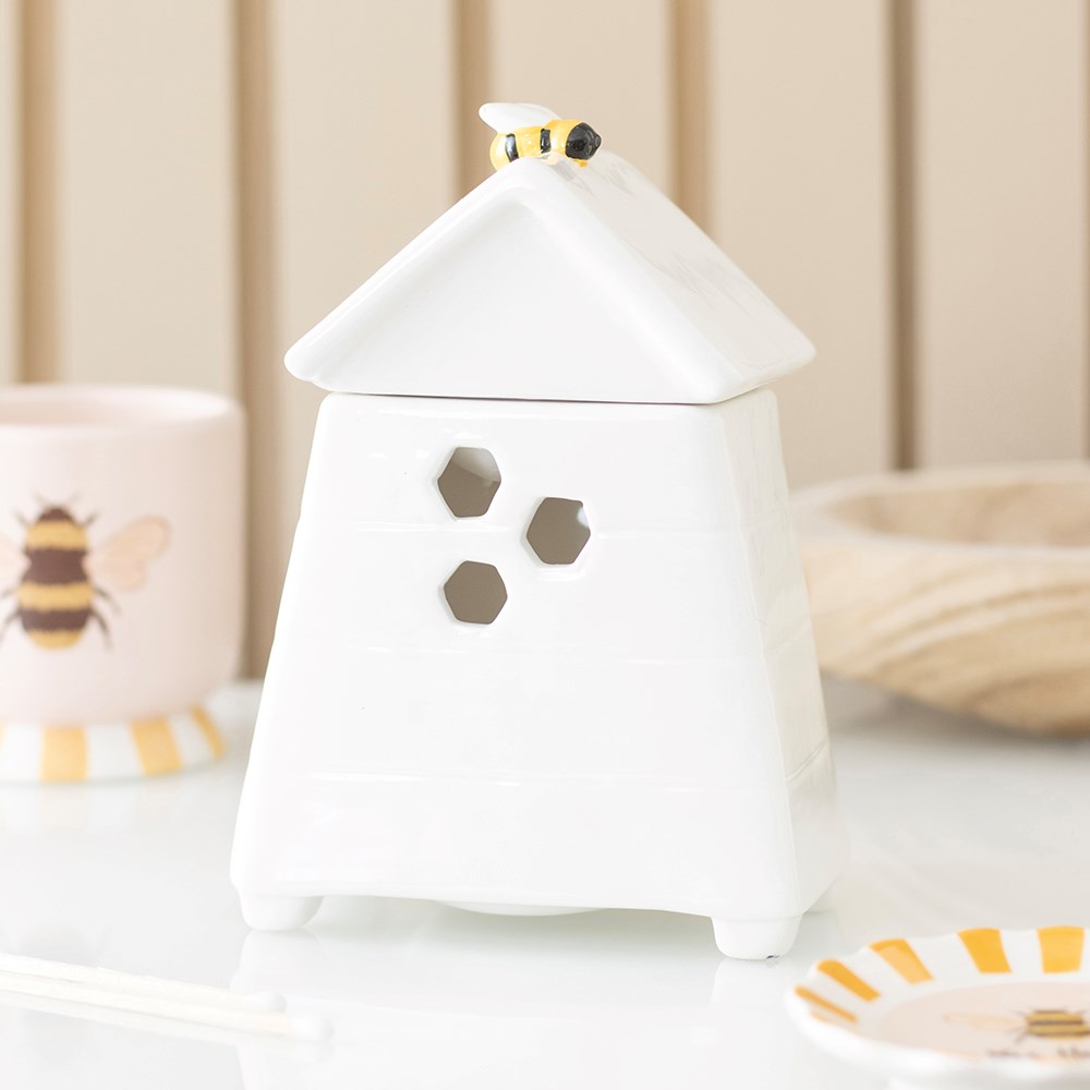White Beehive Oil Burner &amp; Wax Warmer