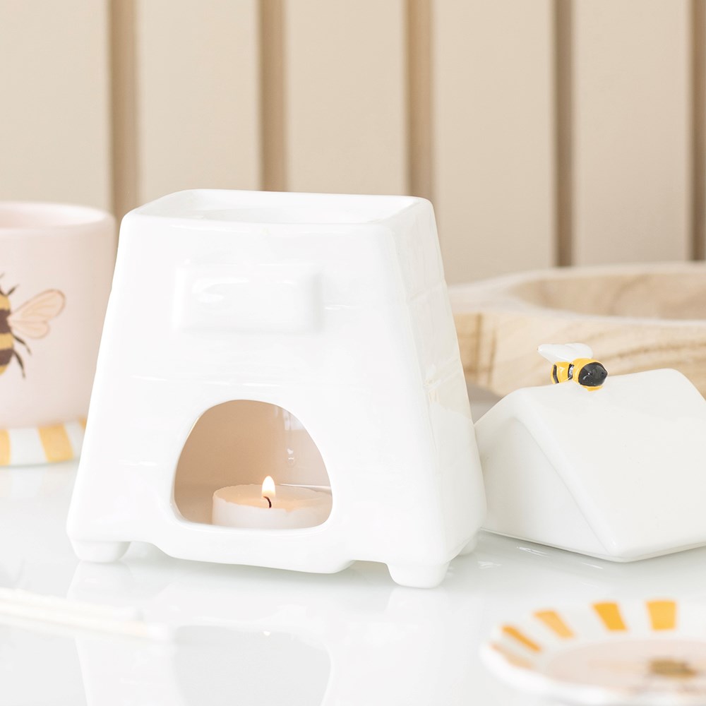 White Beehive Oil Burner &amp; Wax Warmer