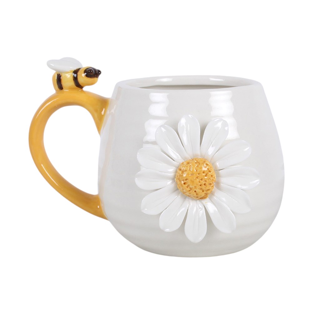 3D Daisy &amp; Honey Bee Mug