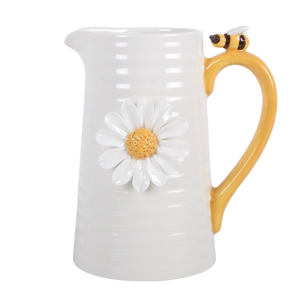 3D Daisy &amp; Honey Bee Flower Jug