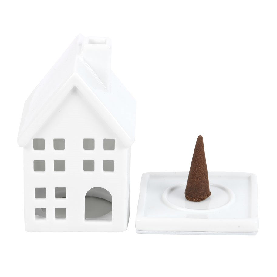 White House Incense Cone Holder Set