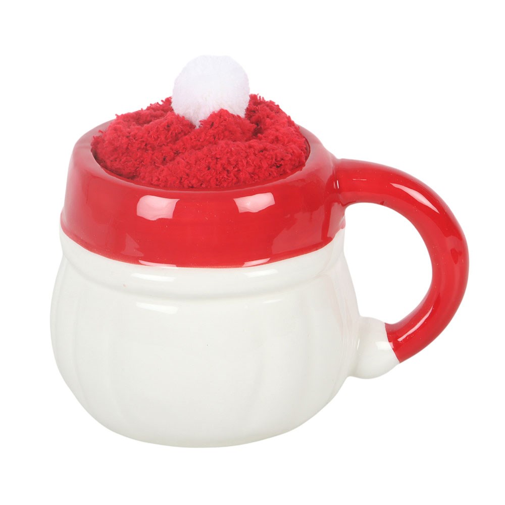 Jolly Santa Christmas Mug &amp; Socks Set