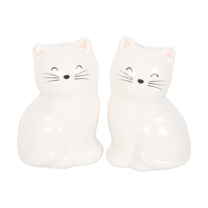 White Cat Salt &amp; Pepper Shakers