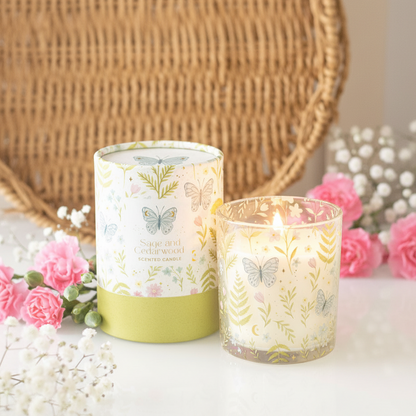 Luna Bloom Butterfly Sage &amp; Cedarwood Candle