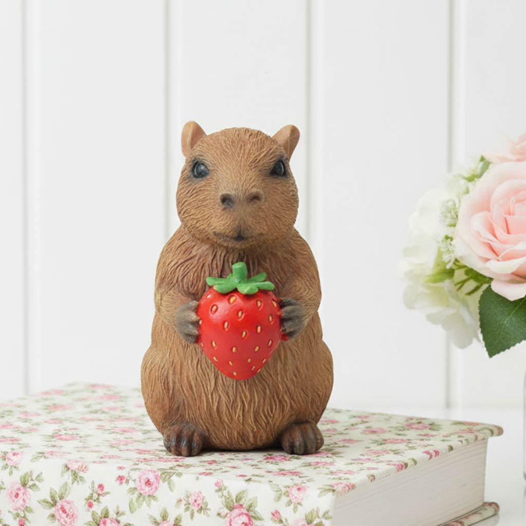 Happy Capybara Strawberry Ornament