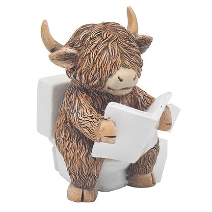 Reading on Loo Happy Highland Cow