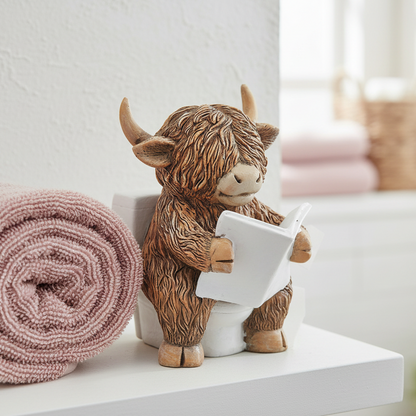 Reading on Loo Happy Highland Cow