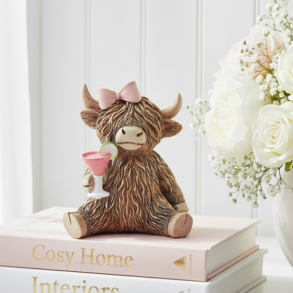 Happy Hour Happy Highland Cow Figurine