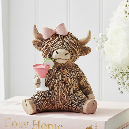 Happy Hour Happy Highland Cow Figurine
