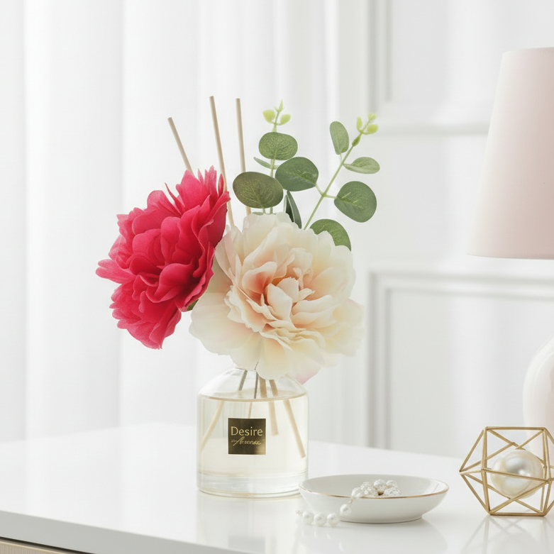 Red &amp; Pink Peony Reed Diffuser