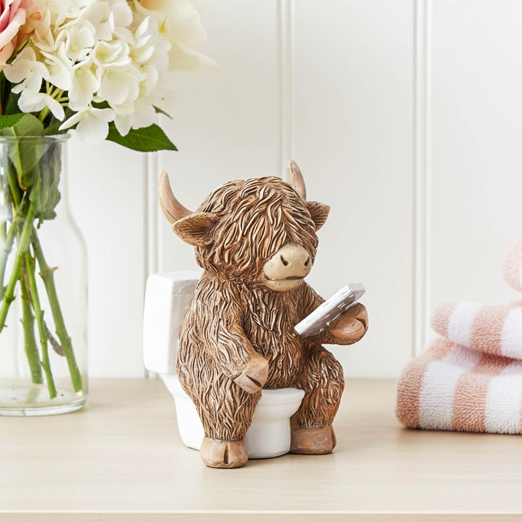 On The Throne Highland Cow