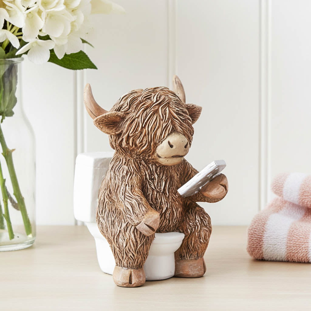 On The Throne Highland Cow