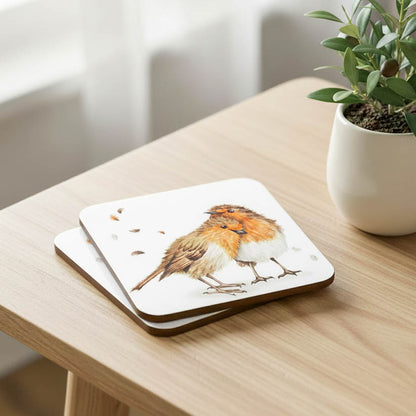 Robin Love Birds Coasters Set of 4