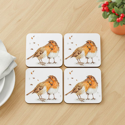 Robin Love Birds Coasters Set of 4