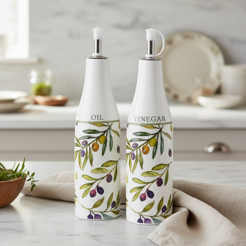 Olive Grove Oil &amp; Vinegar Bottle Set
