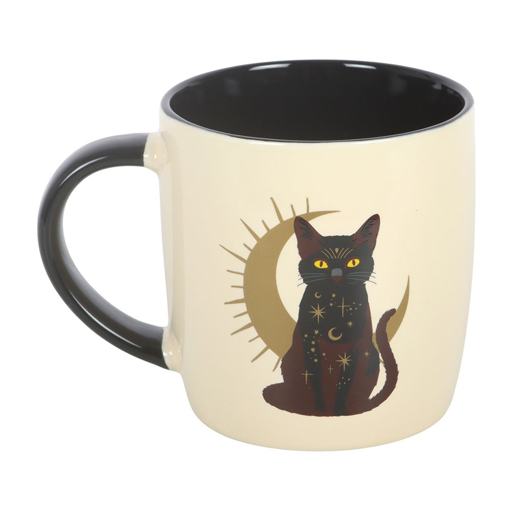 Sitting Black Cat Magick Mug