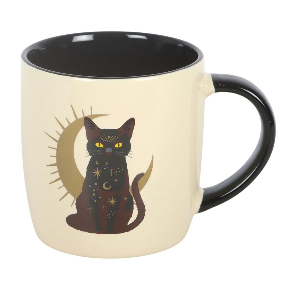 Sitting Black Cat Magick Mug
