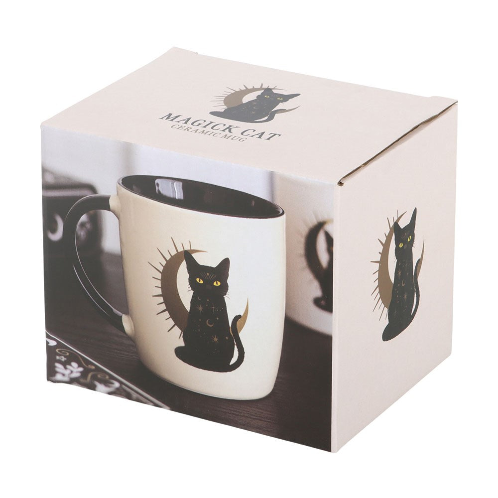 Sitting Black Cat Magick Mug