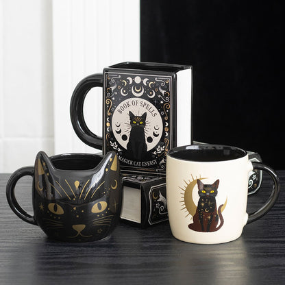 Sitting Black Cat Magick Mug