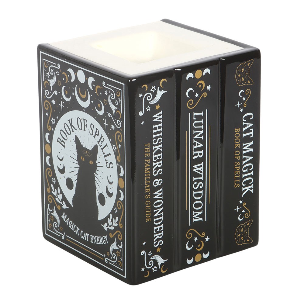 Black Cat Magick Book of Spells Oil Burner &amp; Wax Warmer