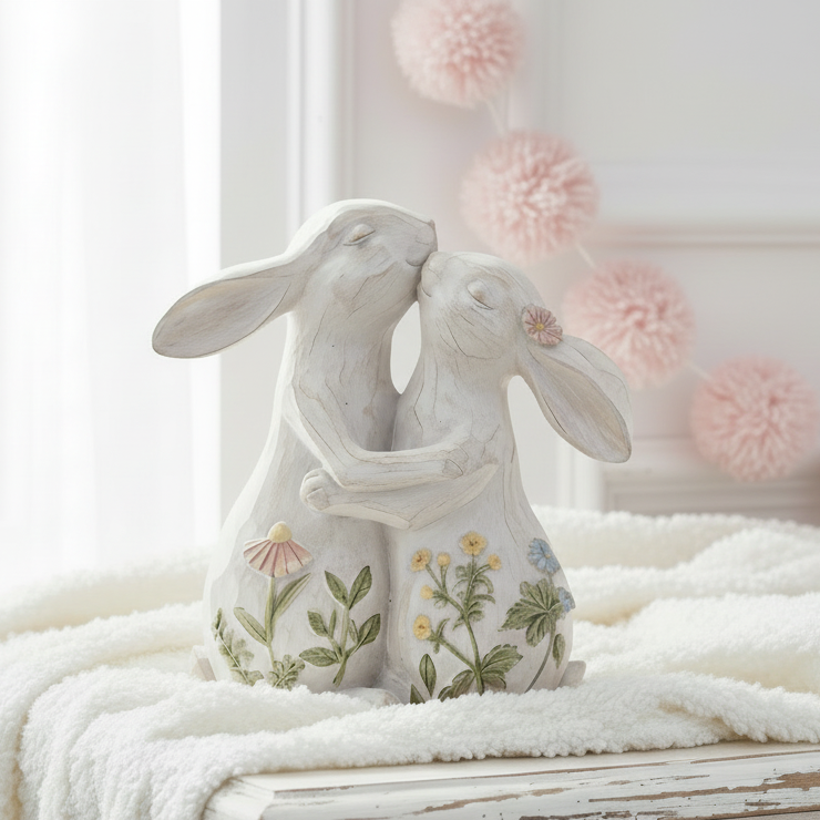 Spring Cuddle Rabbit Figurine