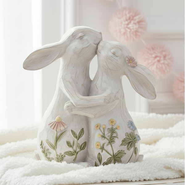 Spring Cuddle Rabbit Figurine