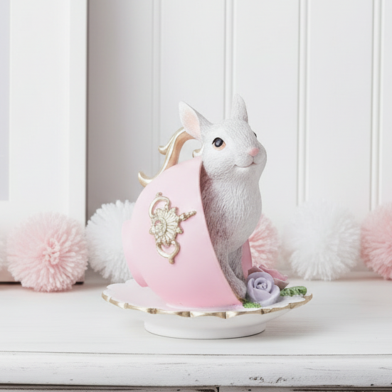 Teacup Rabbit Figurine