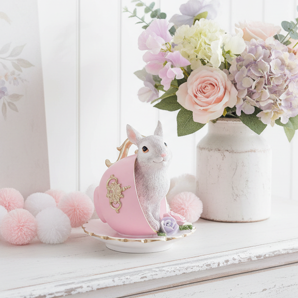 Teacup Rabbit Figurine
