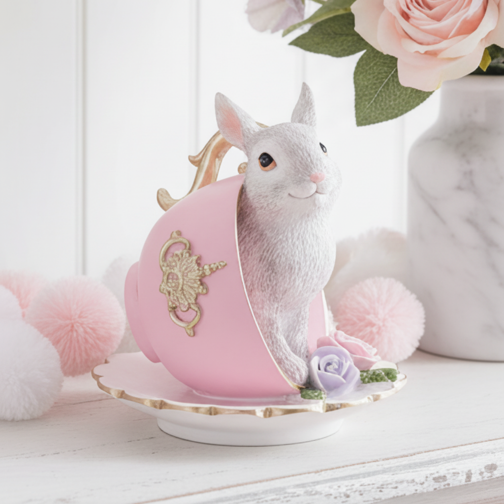 Teacup Rabbit Figurine