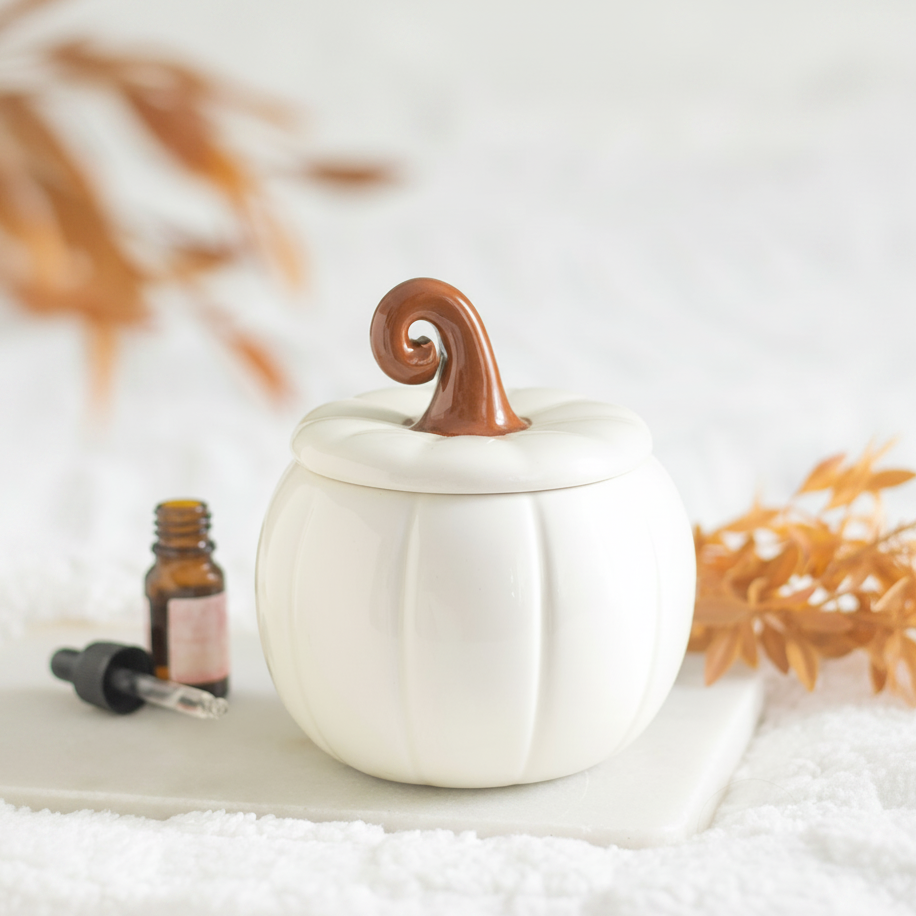 White Curly Pumpkin Oil Burner