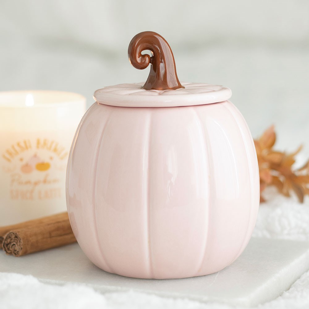 BACK JUNE Pink Curly Pumpkin Oil Burner