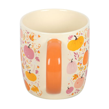 Pink &amp; Orange Pumpkin Print Mug