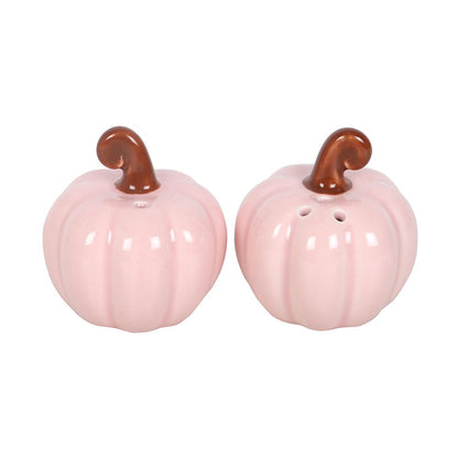 Pink Curly Pumpkin Salt &amp; Pepper Shakers
