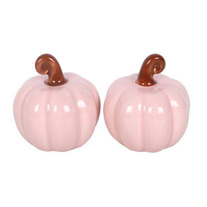 Pink Curly Pumpkin Salt &amp; Pepper Shakers