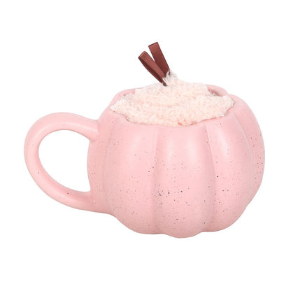 Pink Pumpkin Mug &amp; Socks Set