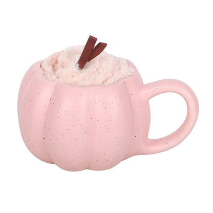 Pink Pumpkin Mug &amp; Socks Set