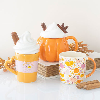 Pumpkin Cream Lidded Mug