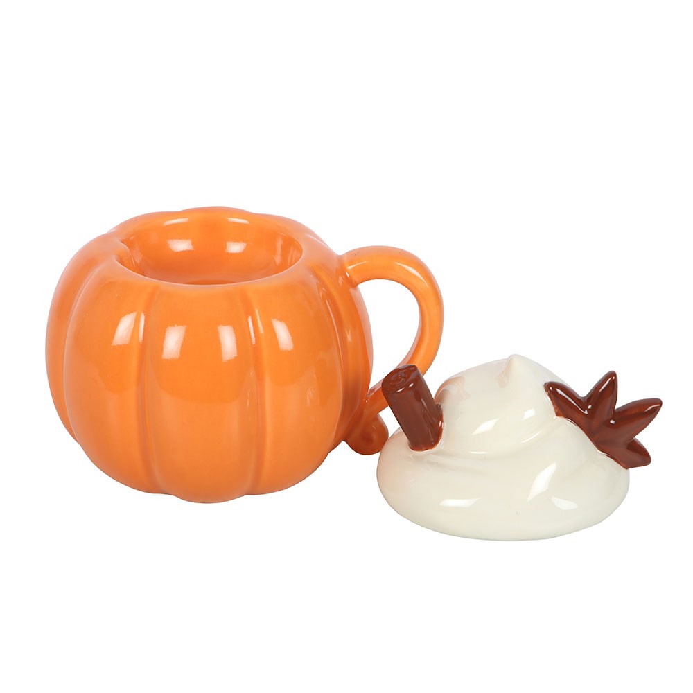 Pumpkin Cream Lidded Oil Burner &amp; Wax Warmer